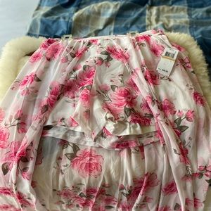 Floral short and maxi skirt combo